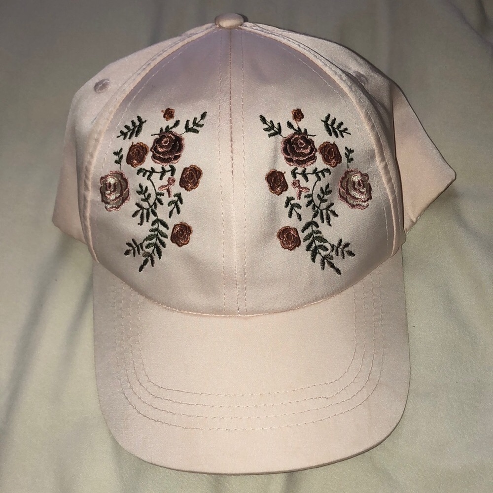 Pink floral hat